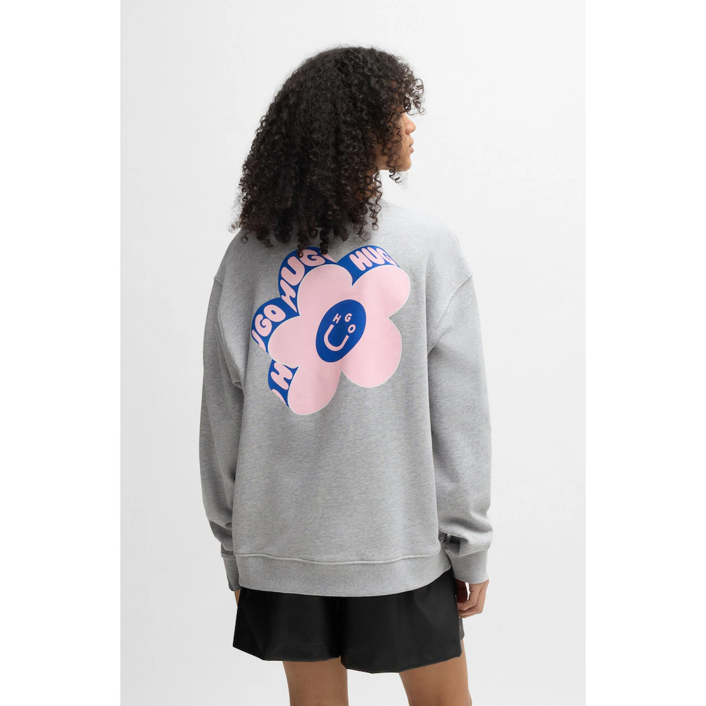 HUGO Blue Sweatshirt »Oversized Crew_B_2« Mit Print