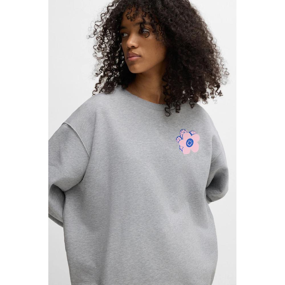 HUGO Blue Sweatshirt »Oversized Crew_B_2« Mit Print
