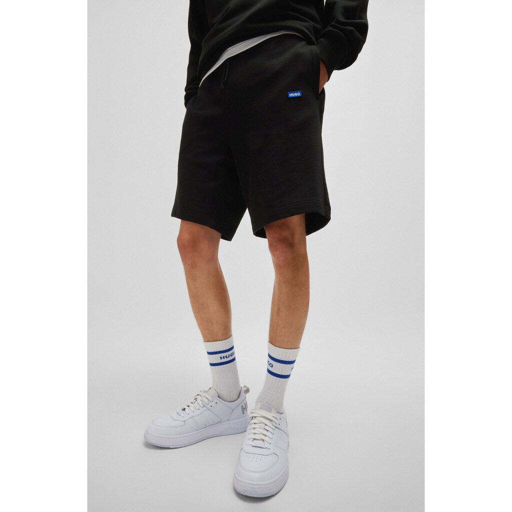 HUGO Blue Sweatshorts »Nasensio« Mit Markenlabel