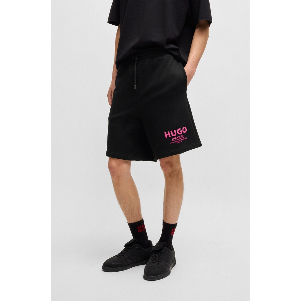 HUGO Blue Sweatshorts »Nomario« mit großem Druck