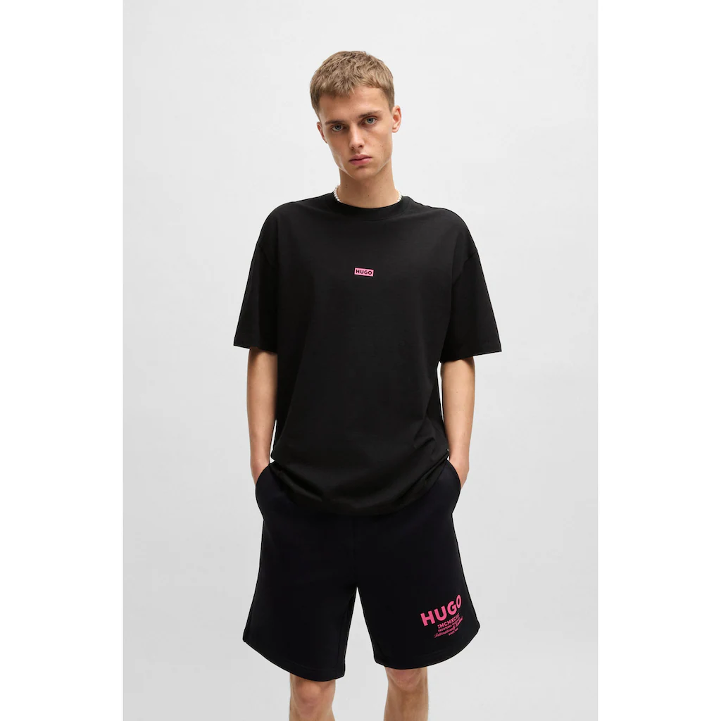 HUGO Blue T-Shirt »Nalono« Mit Logodruck Oversized Look Mit Backprint ▷ Für