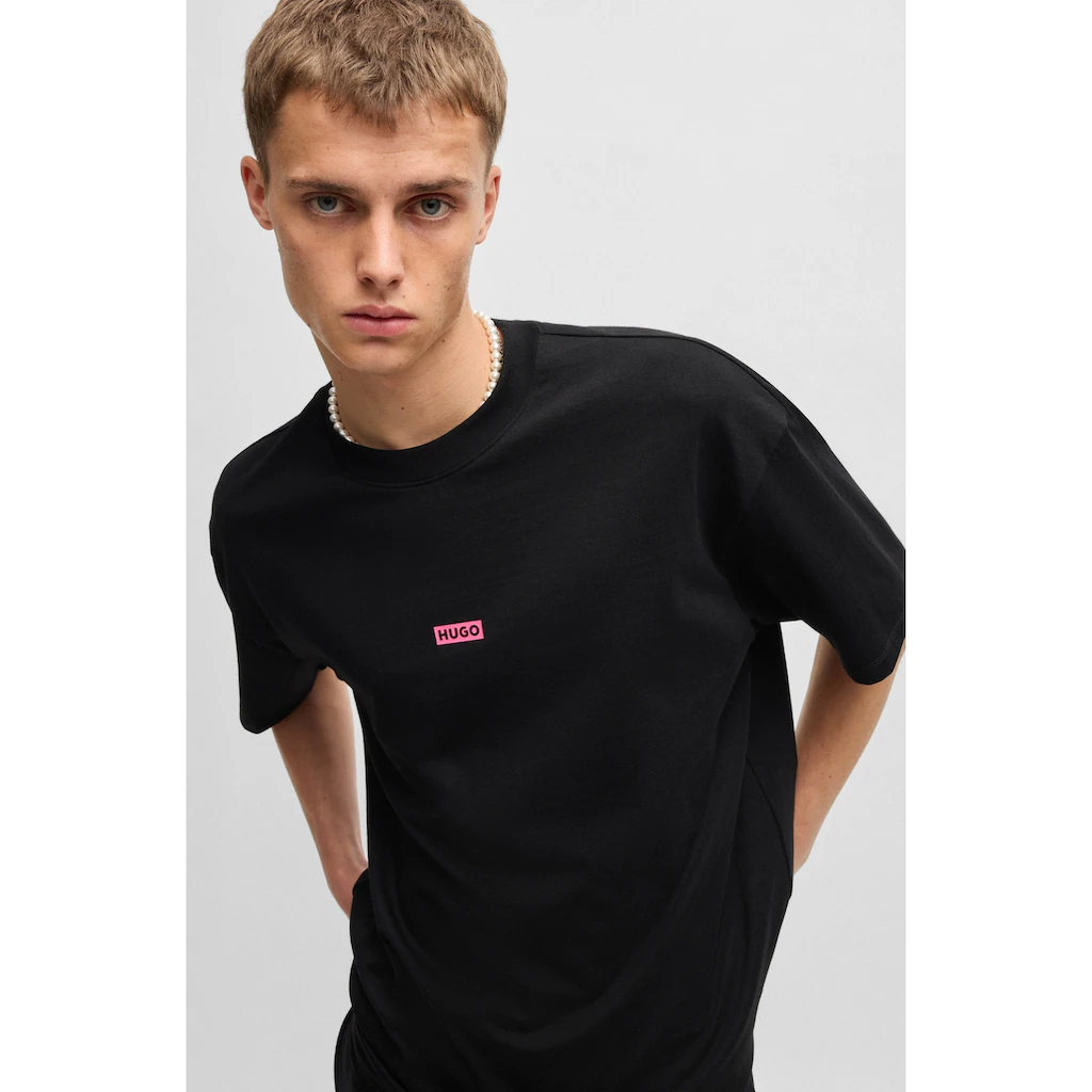 HUGO Blue T-Shirt »Nalono« Mit Logodruck Oversized Look Mit Backprint ▷ Für
