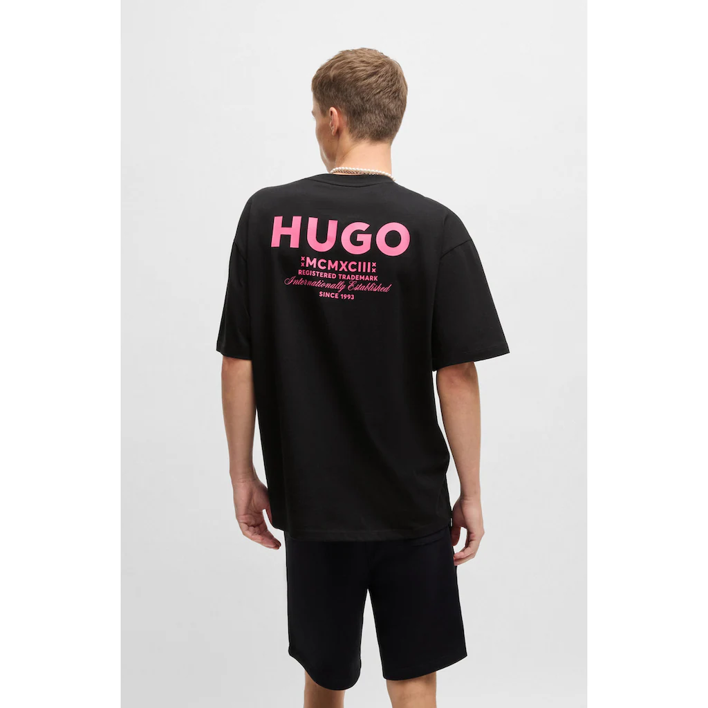 HUGO Blue T-Shirt »Nalono« mit Logodruck Oversized Look mit Backprint ▷ für