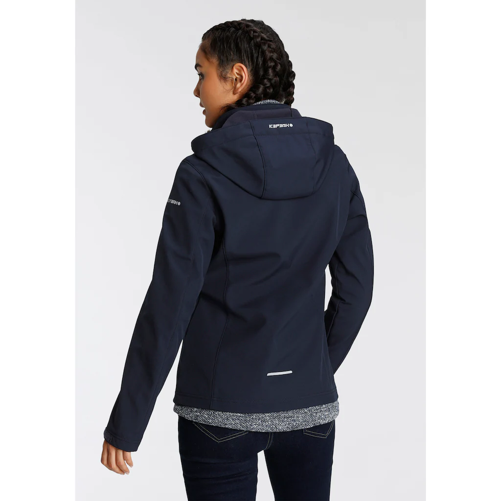 Icepeak Softshelljacke »BRENHAM« (1 St.) Mit Kapuze Winddicht & Wasserabweisend & Atmungsaktiv