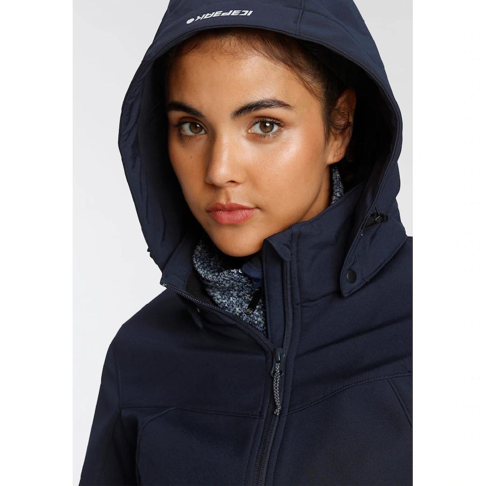 Icepeak Softshelljacke »BRENHAM« (1 St.) Mit Kapuze Winddicht & Wasserabweisend & Atmungsaktiv