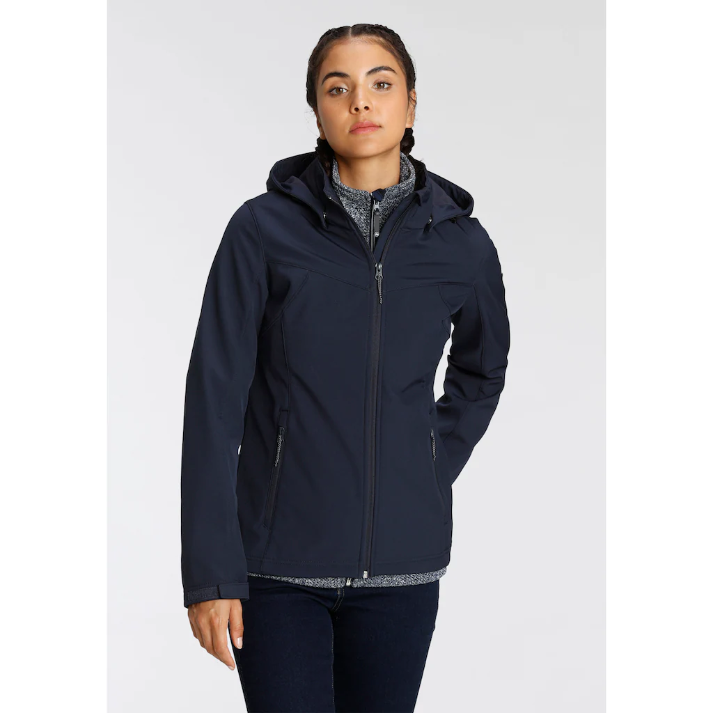 Icepeak Softshelljacke »BRENHAM« (1 St.) mit Kapuze Winddicht & Wasserabweisend & Atmungsaktiv