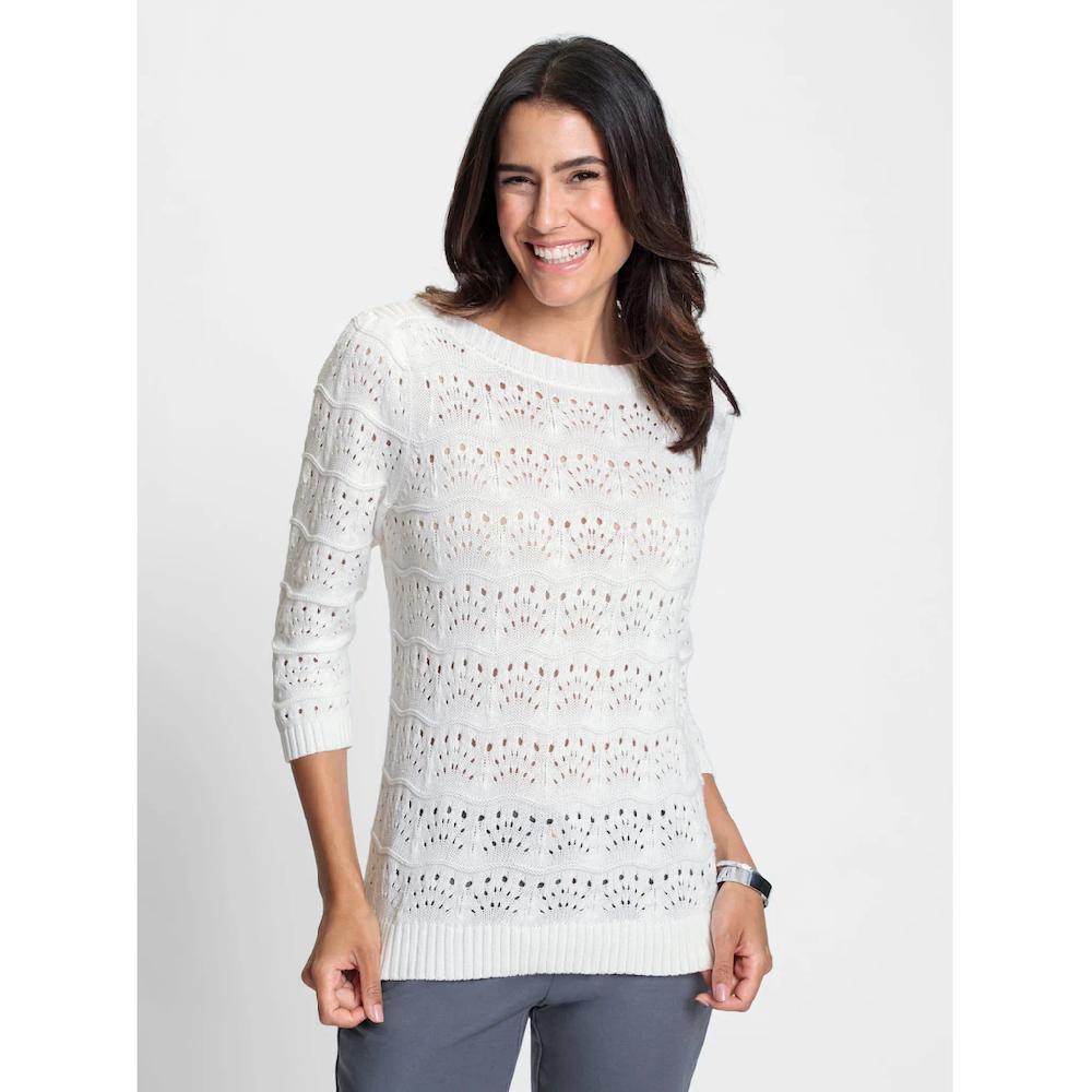 Inspirationen Ajourpullover »Baumwoll-Pullover«