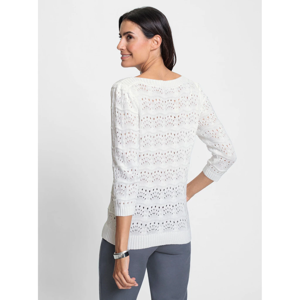 Inspirationen Ajourpullover »Baumwoll-Pullover«