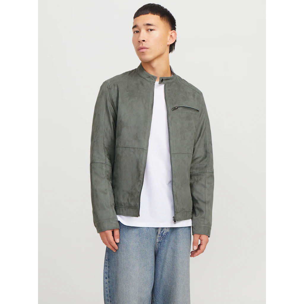 Jack & Jones Bikerjacke »JJEDYLAN BIKER JACKET NOOS« ohne Kapuze mit Brusttasche ▷ bestellen