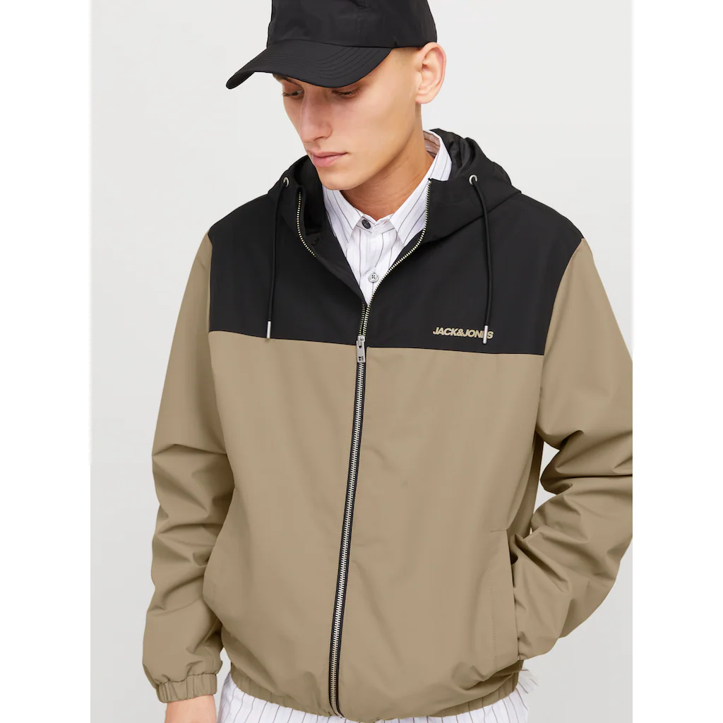 Jack & Jones Blouson »JJELEGACY LIGHT JACKET HOOD NOOS« Mit Kapuze Mit Logo Schriftzug ▷ Für