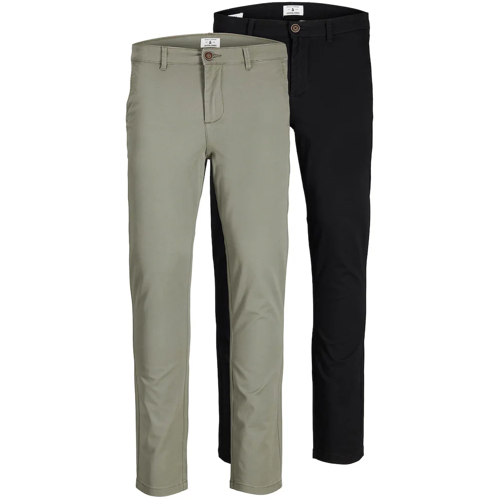 Jack & Jones Chinohose »SLIM FIT MARCO 2PCS« (Packung 2 tlg. 2er-Pack)