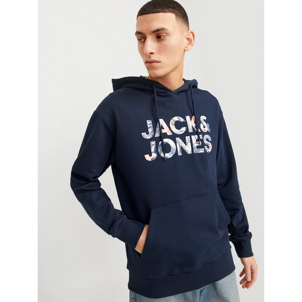 Jack & Jones Kapuzensweatshirt »JJEBRYAN CORP LOGO SWEAT HOOD NOOS« Mit Logo Druck ▷ Kaufen