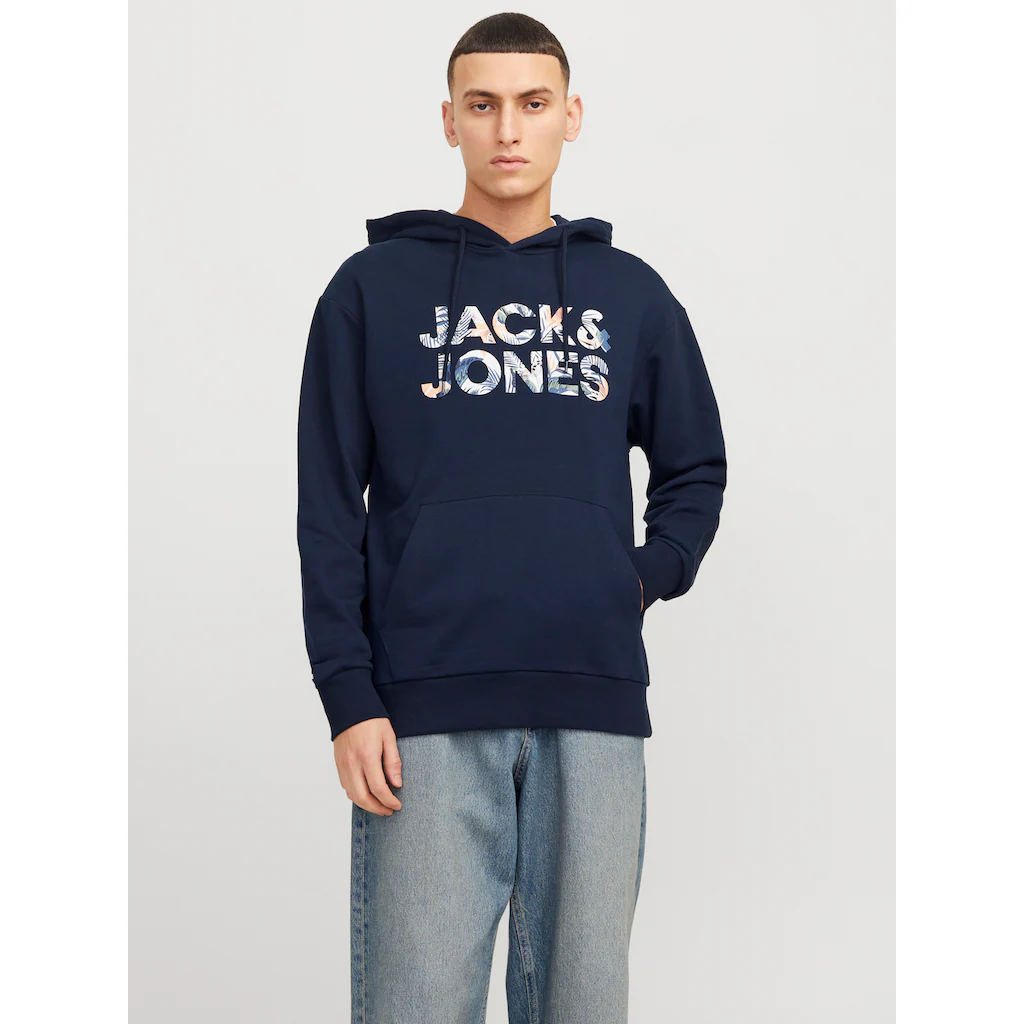 Jack & Jones Kapuzensweatshirt »JJEBRYAN CORP LOGO SWEAT HOOD NOOS« mit Logo Druck ▷ kaufen