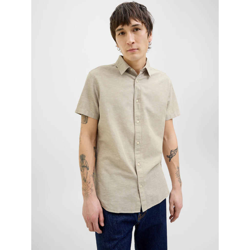 Jack & Jones Kurzarmhemd »JJEBREEZE SHIRT SS SN« Mit Hemdkragen