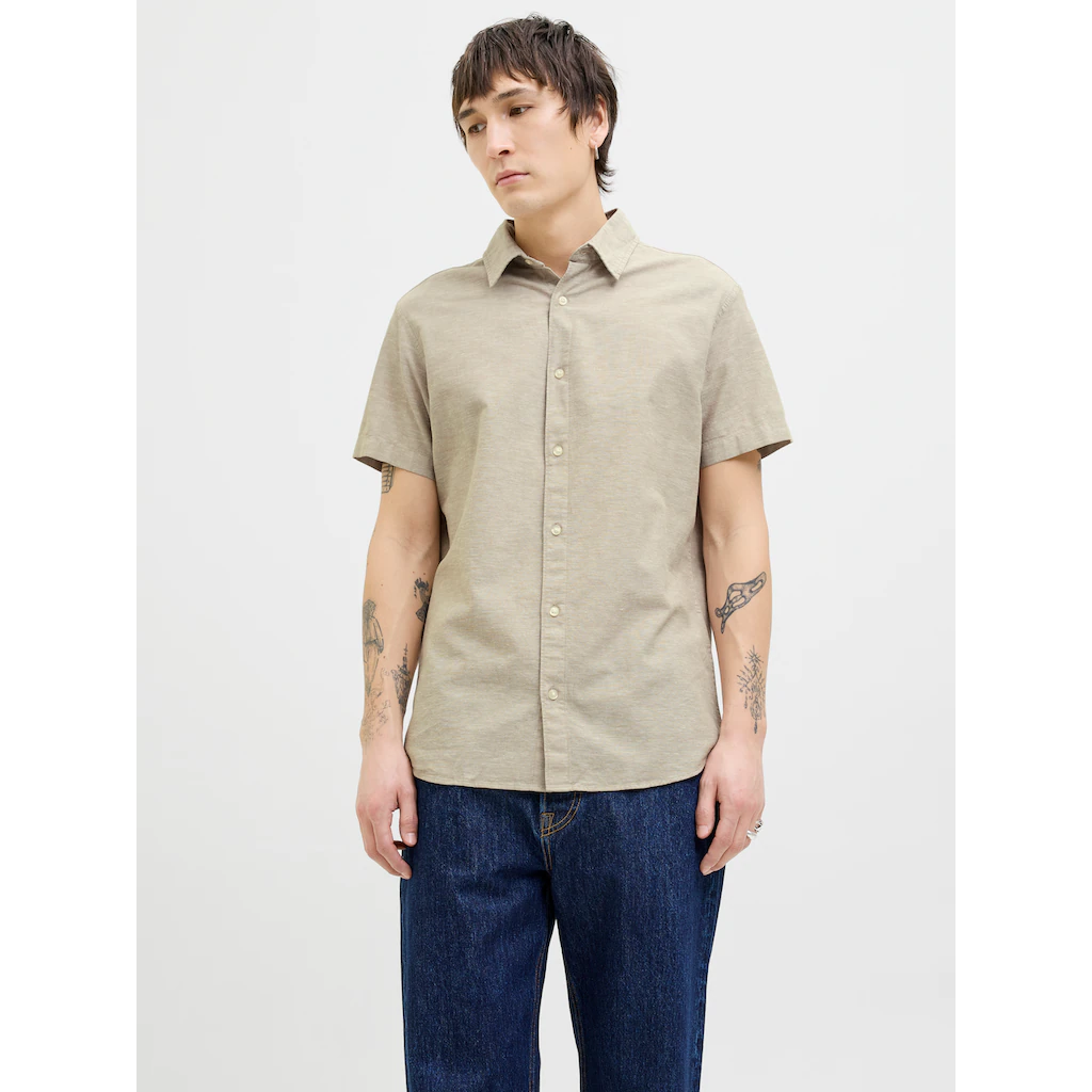 Jack & Jones Kurzarmhemd »JJEBREEZE SHIRT SS SN« mit Hemdkragen