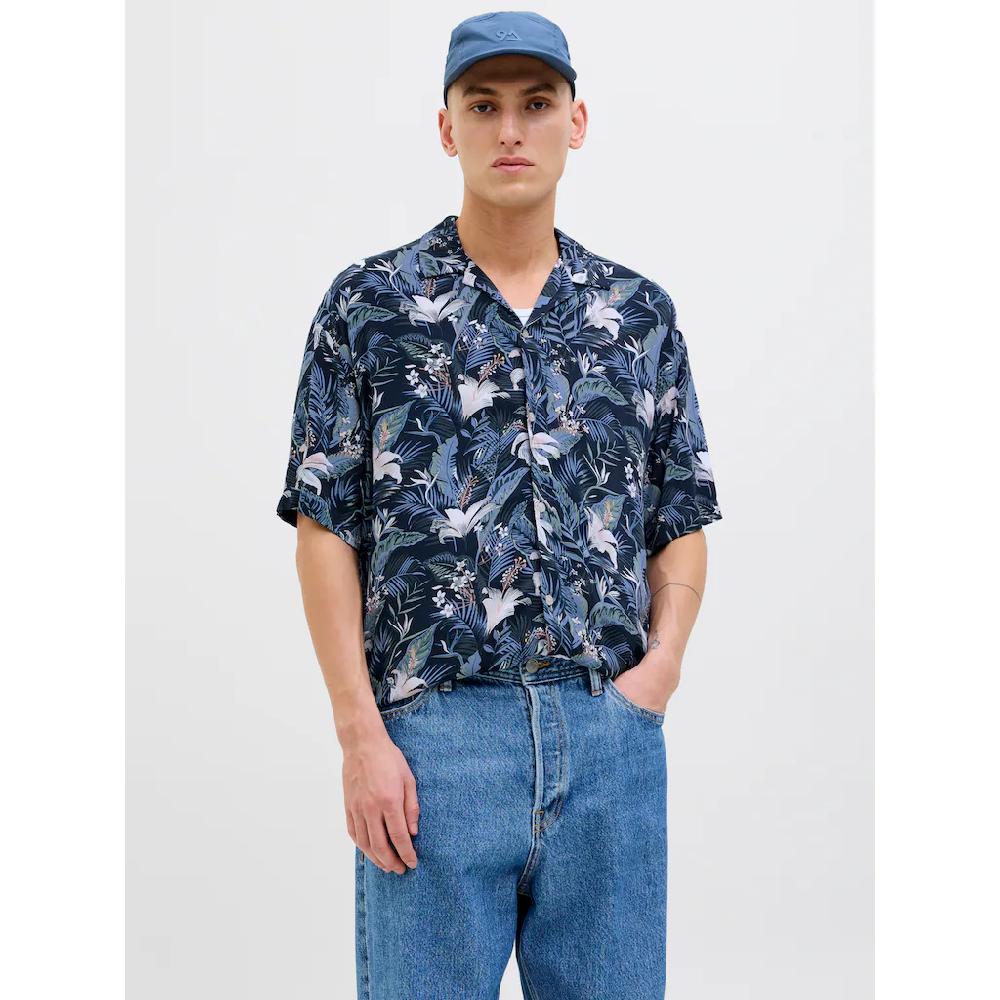 Jack & Jones Kurzarmhemd »JJEJEFF TROPICAL AOP RESORT SHIRT SS SN« mit All-Over Print