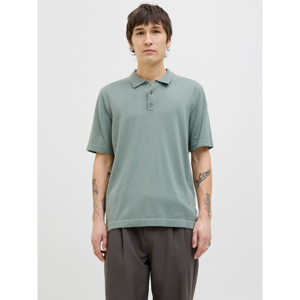 Jack & Jones Kurzarmpullover »JJEEMIL KNIT RELAXED POLO SS SN« mit Polo Kragen ▷ für