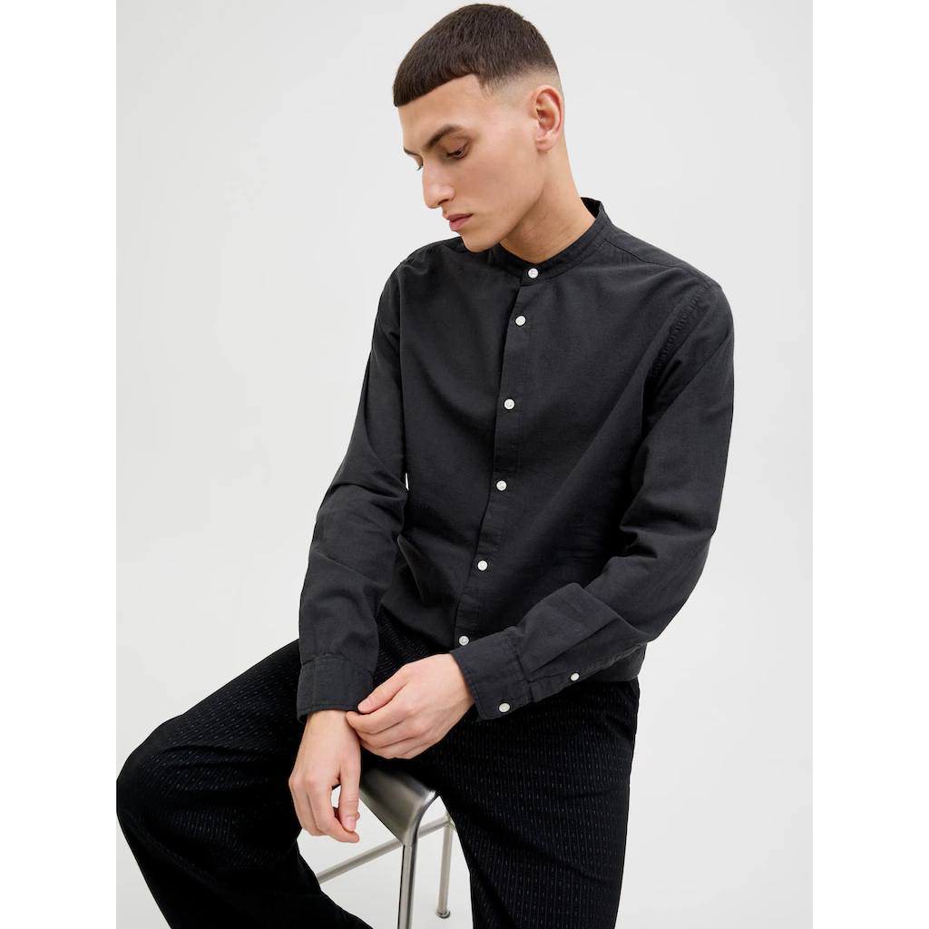 Jack & Jones Langarmhemd »JJEBREEZE BAND SHIRT LS SN« Mit Bandkragen ▷ Kaufen