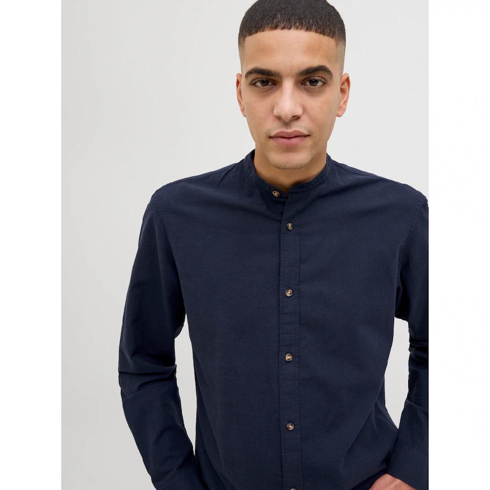 Jack & Jones Langarmhemd »JJESUMMER BAND SHIRT LS SN« Mit Bandkragen ▷ Kaufen