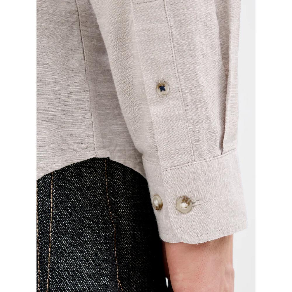 Jack & Jones Langarmhemd »JJESUMMER HALF PLACKET SHIRT LS SN« Mit Bandkragen ▷ Für