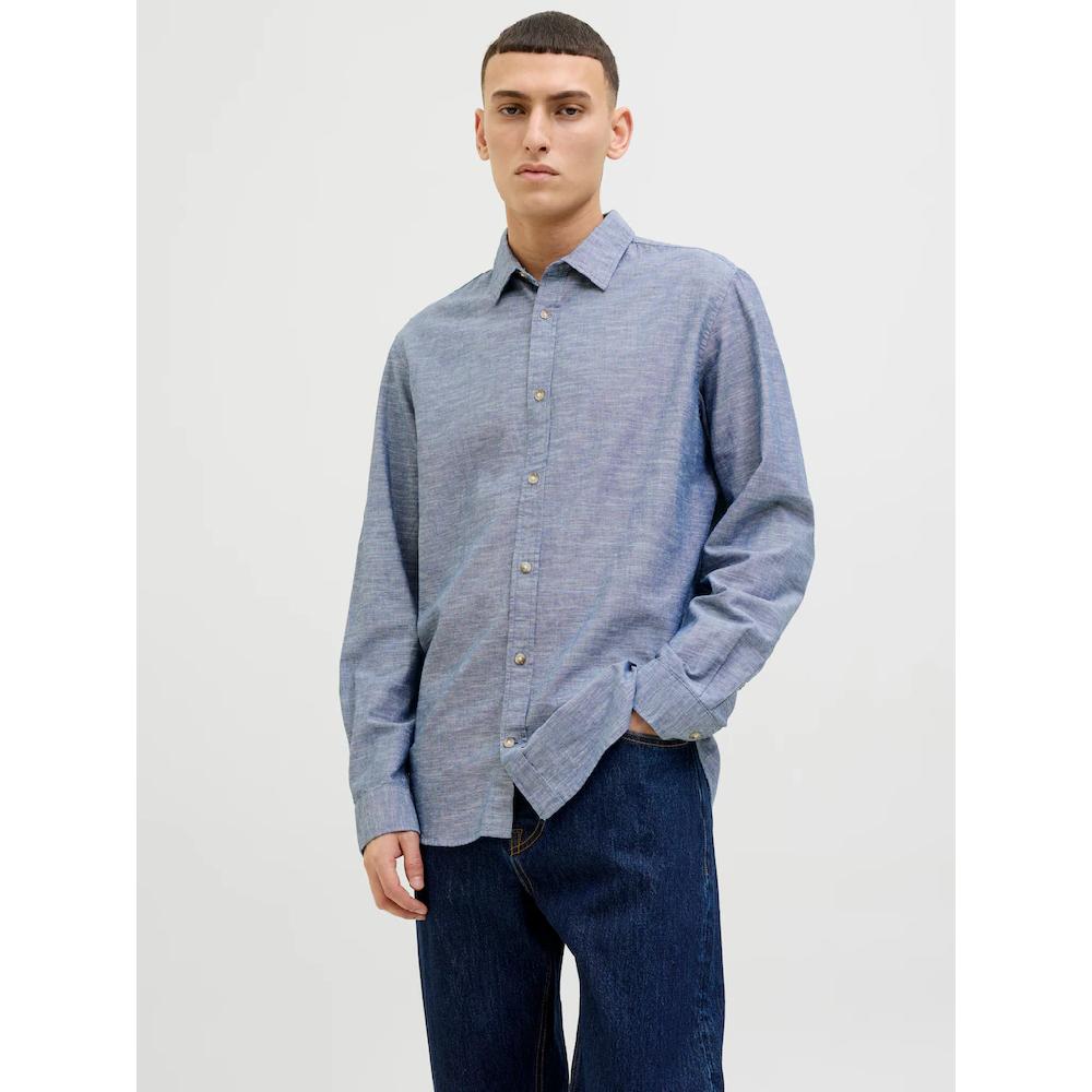 Jack & Jones Langarmhemd »JJESUMMER SHIRT LS SN« mit Hemdkragen ▷ bestellen
