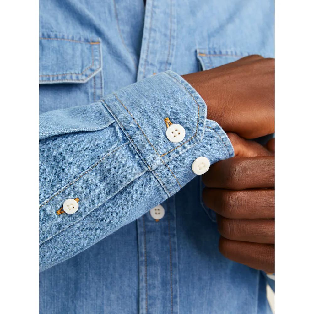 Jack & Jones Langarmhemd »JJETRAVIS SHIRT LS NOOS« Mit Brusttaschen ▷ Kaufen