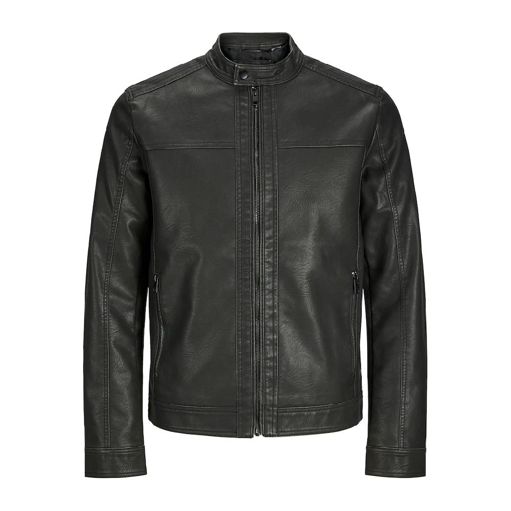 Jack & Jones Lederimitatjacke »JJEWARNER WASHED PU JACKET NOOS« Ohne Kapuze Mit Bandkragen ▷ Bestellen