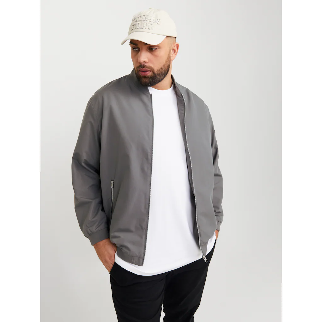 Jack & Jones PlusSize Bomberjacke »JJERUSH BOMBER NOOS PLS« Ohne Kapuze Mit Reißverschlusstaschen ▷ Bestellen