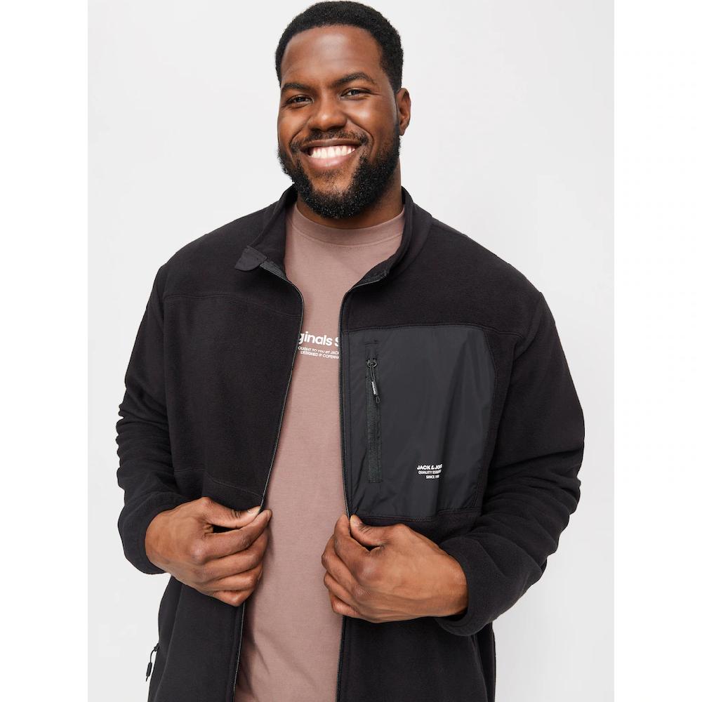 Jack & Jones PlusSize Fleecejacke »JJTHEO FLEECE JACKET PLS« Ohne Kapuze ▷ Für