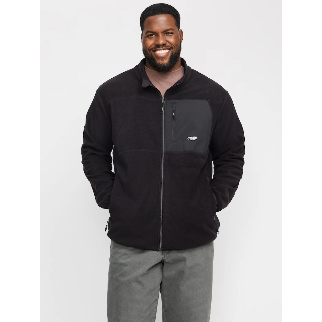 Jack & Jones PlusSize Fleecejacke »JJTHEO FLEECE JACKET PLS« ohne Kapuze ▷ für