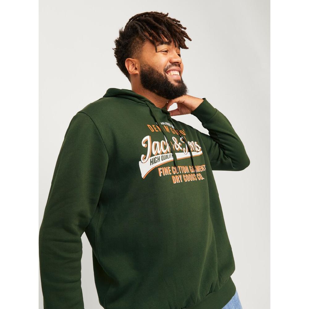 Jack & Jones PlusSize Hoodie »JJELOGO SWEAT HOOD 2 COL 24/25 NOOS PLS« Mit Logo Frontprint ▷ Bestellen