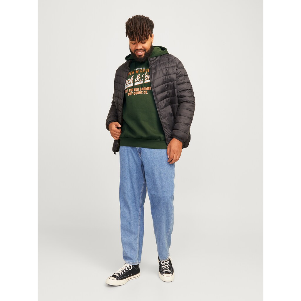 Jack & Jones PlusSize Hoodie »JJELOGO SWEAT HOOD 2 COL 24/25 NOOS PLS« Mit Logo Frontprint ▷ Bestellen