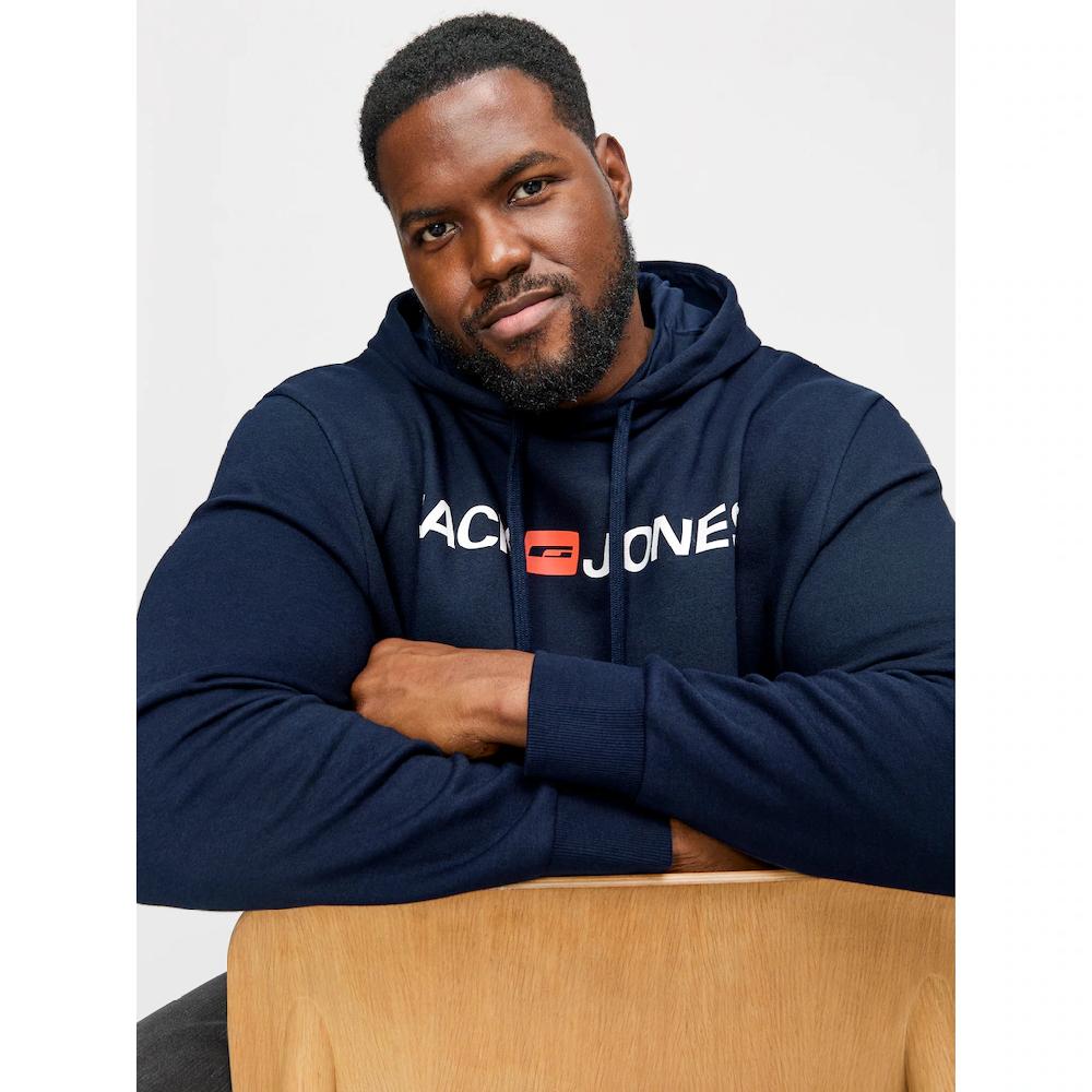 Jack & Jones PlusSize Kapuzensweatshirt »JJECORP OLD LOGO SWEAT HOOD NOOS PLS« Mit Logo Print ▷ Bestellen