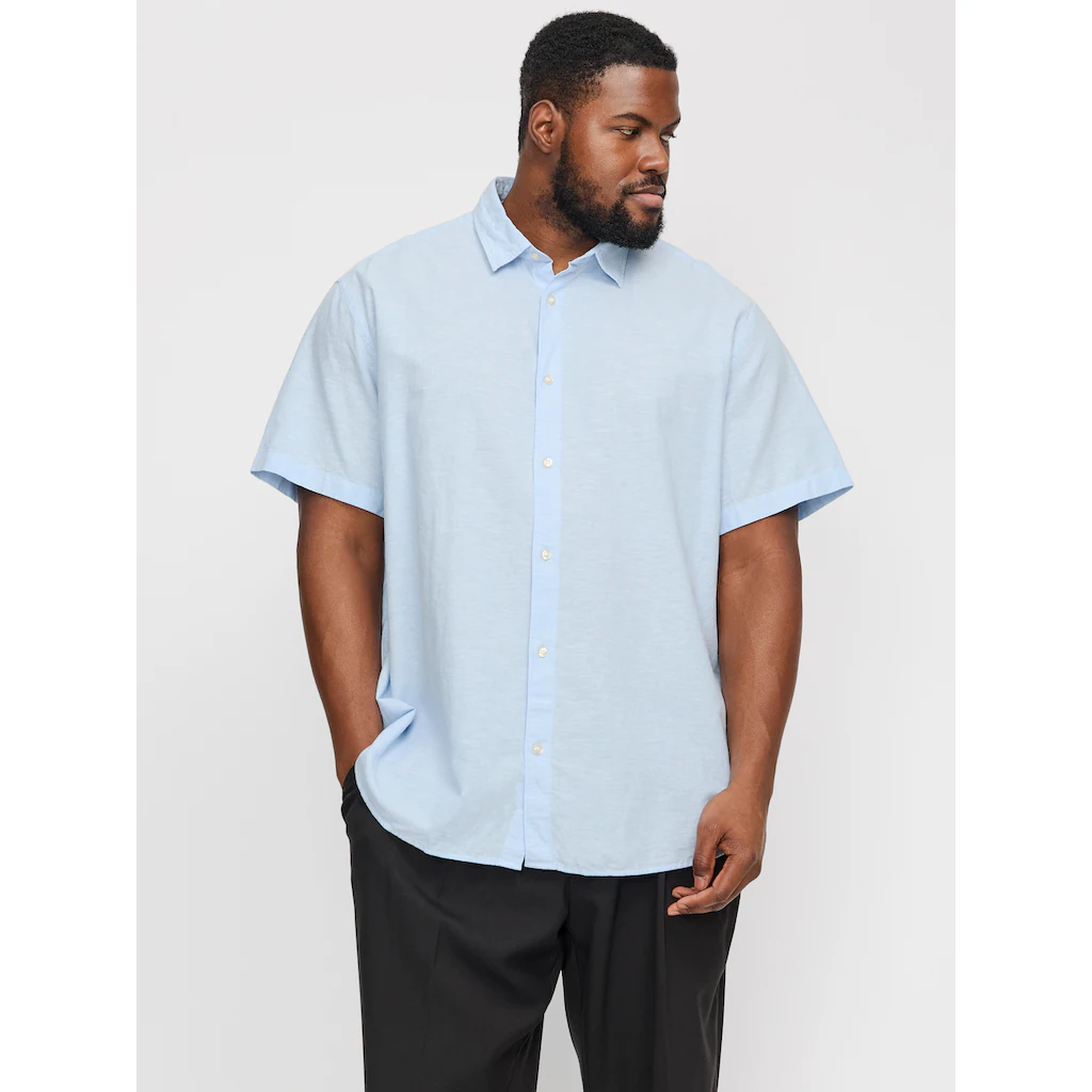 Jack & Jones PlusSize Kurzarmhemd »JJEBREEZE SHIRT SS SN PLS« mit Hemdkragen