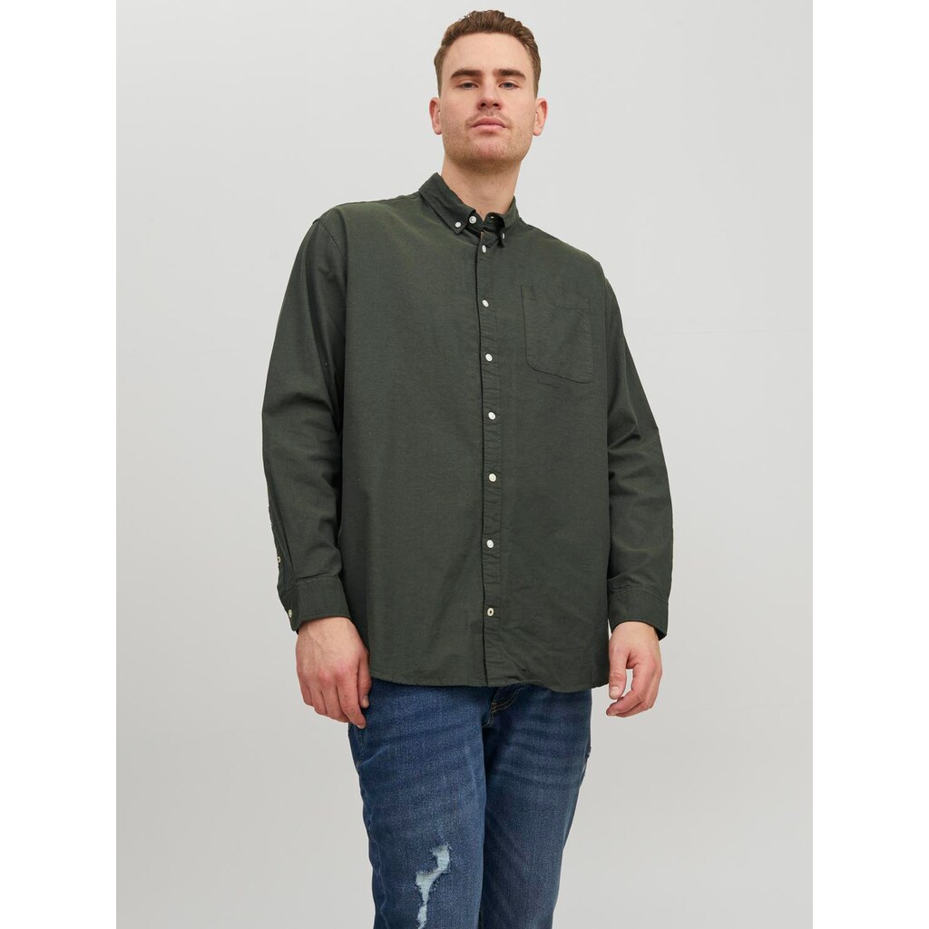Jack & Jones PlusSize Langarmhemd »JJ JJEOXFORD SHIRT L/S« ▷ für