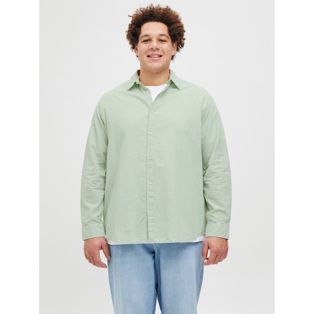 Jack & Jones PlusSize Langarmhemd »JJEBREEZE SHIRT LS SN PLS« mit Hemdkragen