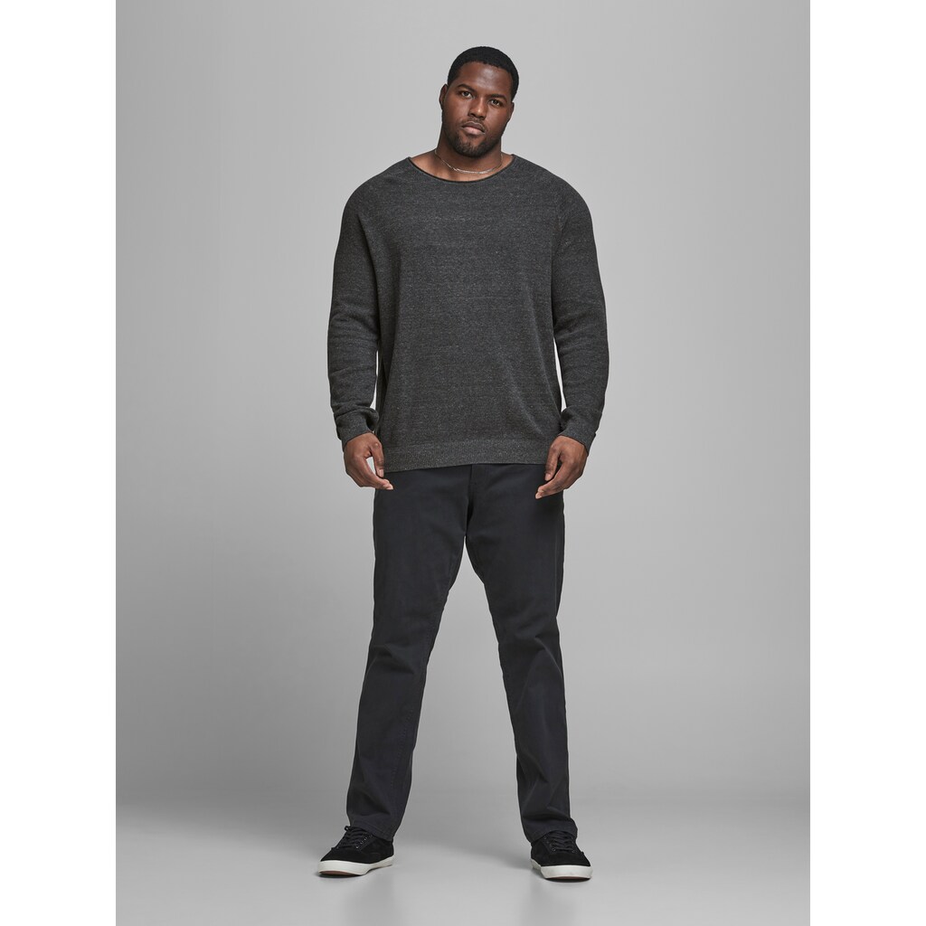Jack & Jones PlusSize Rundhalspullover »JJEHILL KNIT CREW NECK NOOS PLS« Mit Rundhalsausschnitt ▷ Kaufen