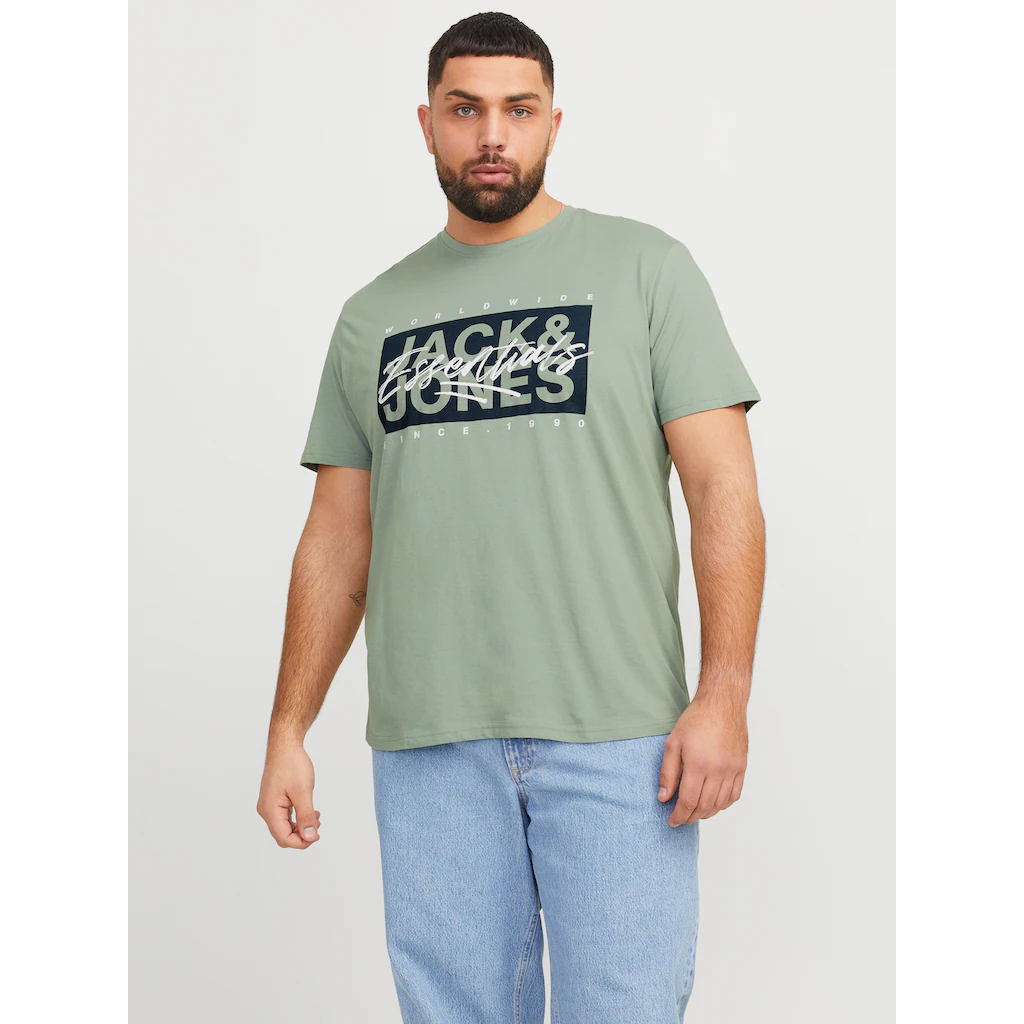 Jack & Jones PlusSize Rundhalsshirt »JJCOLTON TEE SS CREW NECK PLS« ▷ bestellen