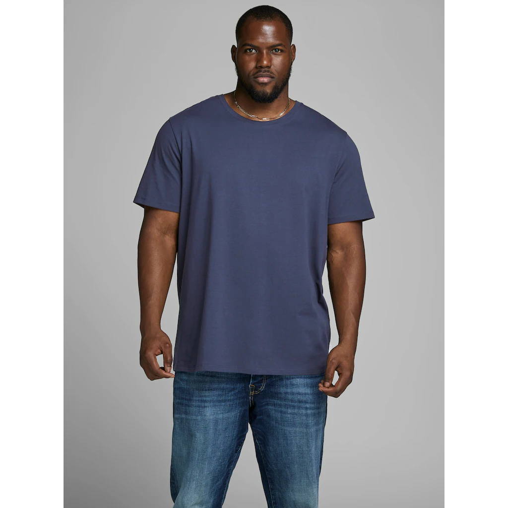 Jack & Jones PlusSize Rundhalsshirt »JJEORGANIC BASIC TEE SS O-NECK NOOS PLS« mit Rundhalsausschnitt ▷ für