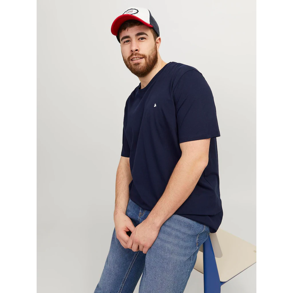 Jack & Jones PlusSize T-Shirt »JJEPAULOS TEE SS CREW NECK NOOS PLS« Mit Logo Stickerei ▷ Kaufen
