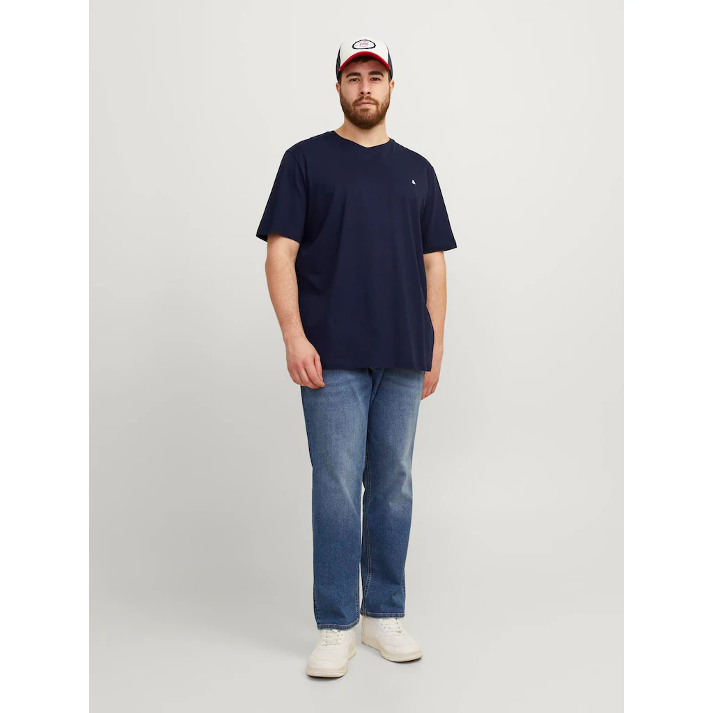 Jack & Jones PlusSize T-Shirt »JJEPAULOS TEE SS CREW NECK NOOS PLS« Mit Logo Stickerei ▷ Kaufen
