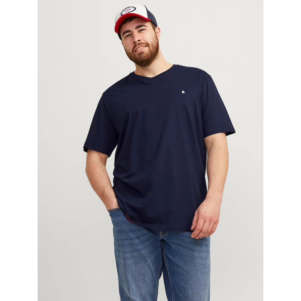 Jack & Jones PlusSize T-Shirt »JJEPAULOS TEE SS CREW NECK NOOS PLS« mit Logo Stickerei ▷ kaufen