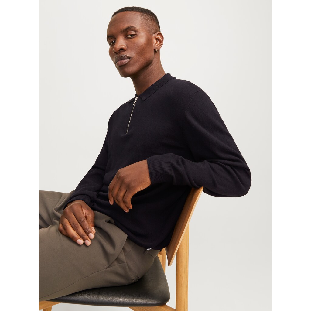 Jack & Jones Polokragenpullover »JJEEMIL KNIT POLO HALF ZIP LS NOOS« Mit Polo Kragen ▷ Kaufen