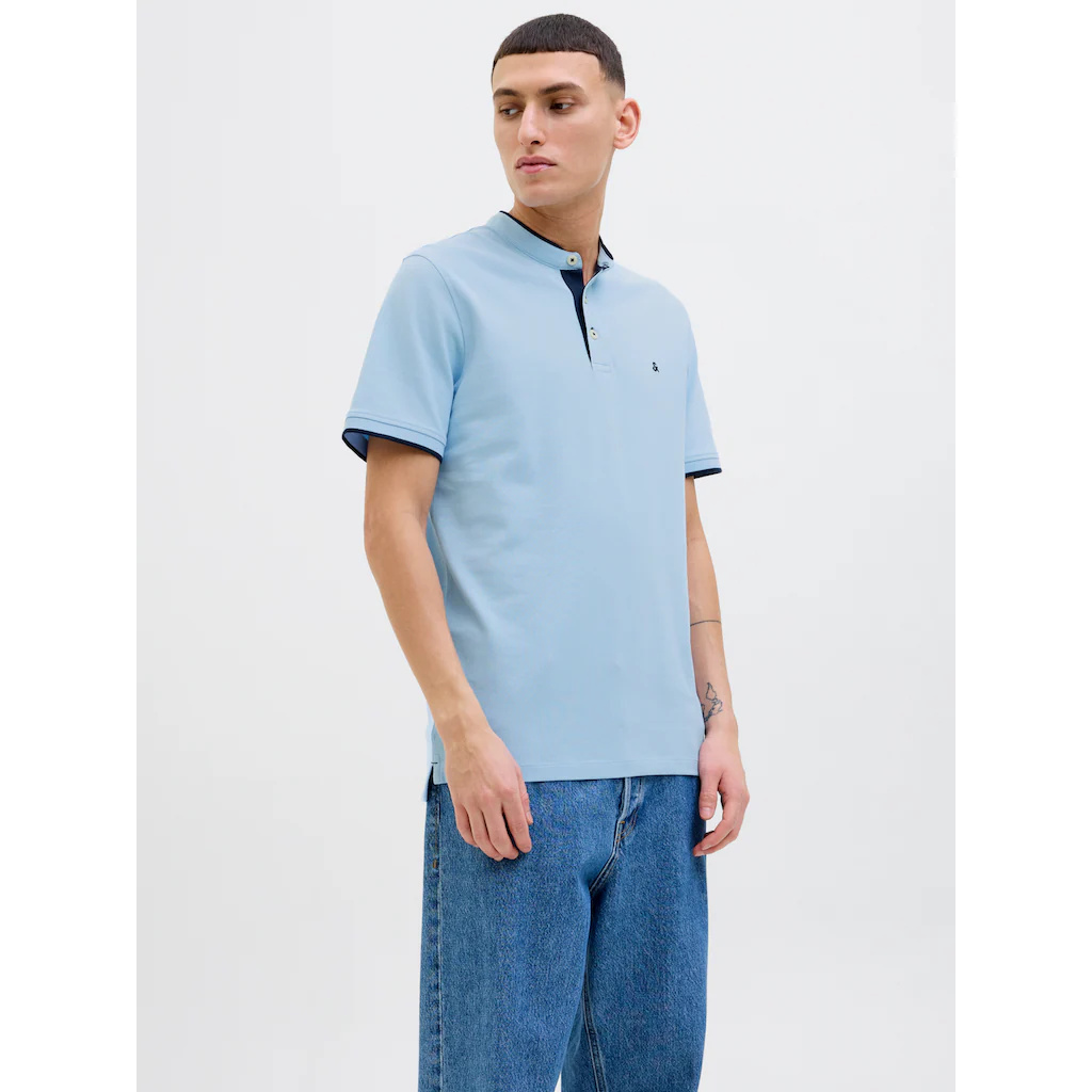 Jack & Jones Poloshirt »JJEPAULOS MAO POLO« mit Logo Stickerei ▷ bestellen