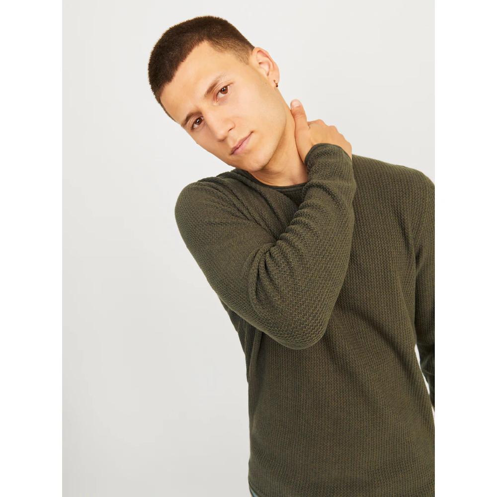 Jack & Jones Rundhalspullover »JJECOOPER KNIT CREW NECK NOOS« In Strick Optik ▷ Kaufen