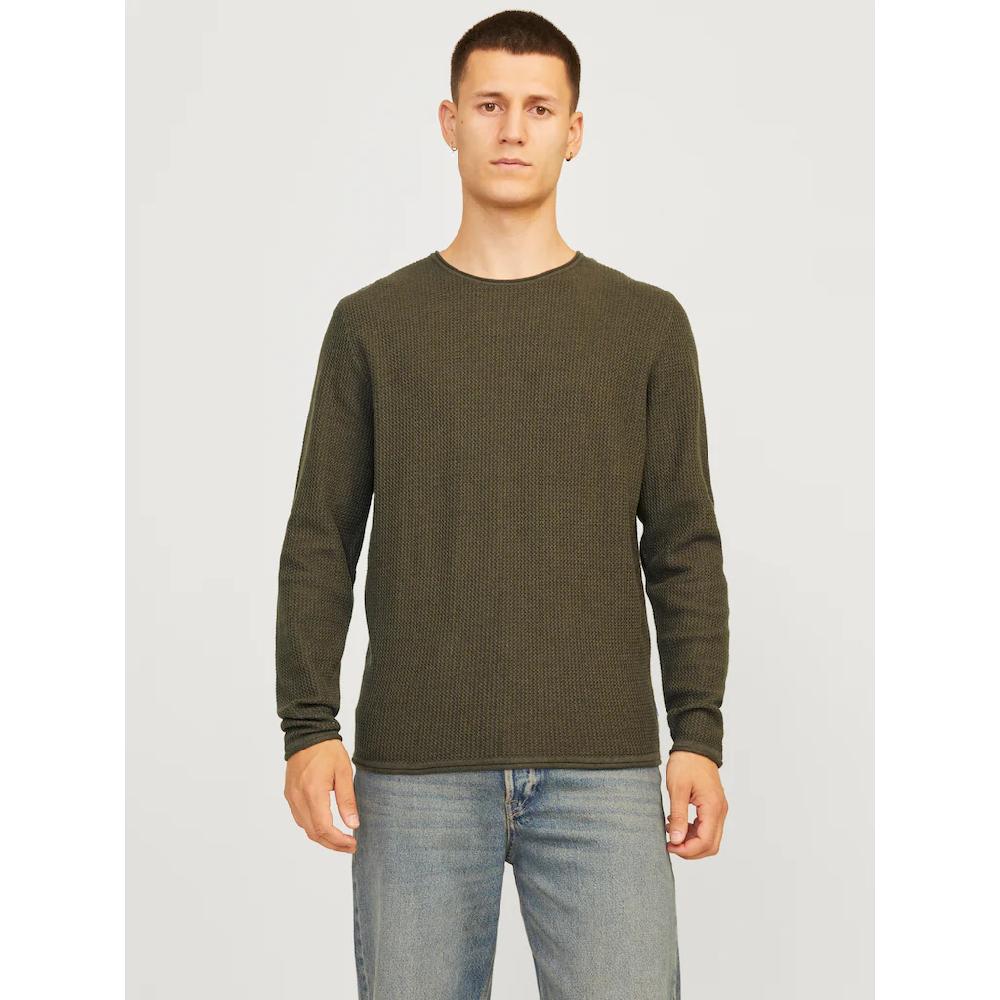Jack & Jones Rundhalspullover »JJECOOPER KNIT CREW NECK NOOS« in Strick Optik ▷ kaufen