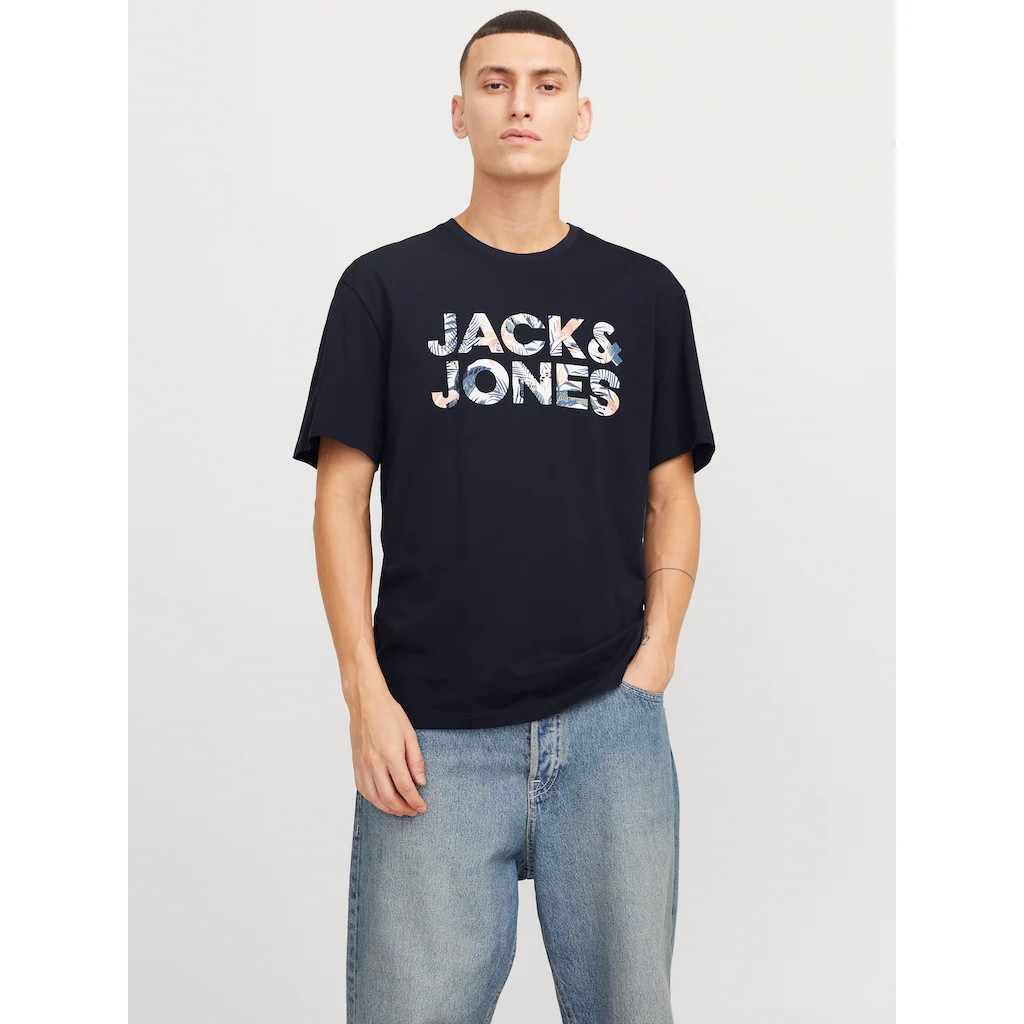 Jack & Jones Rundhalsshirt »JJEBRYAN CORP LOGO TEE SS O-NECK NOOS« mit Logo Druck ▷ für
