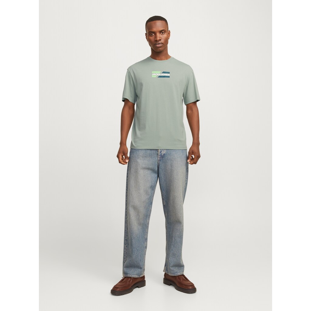 Jack & Jones Rundhalsshirt »JJECORP GRAPHIC TEE SS O-NECK NOOS« Mit Logo Print ▷ Bestellen
