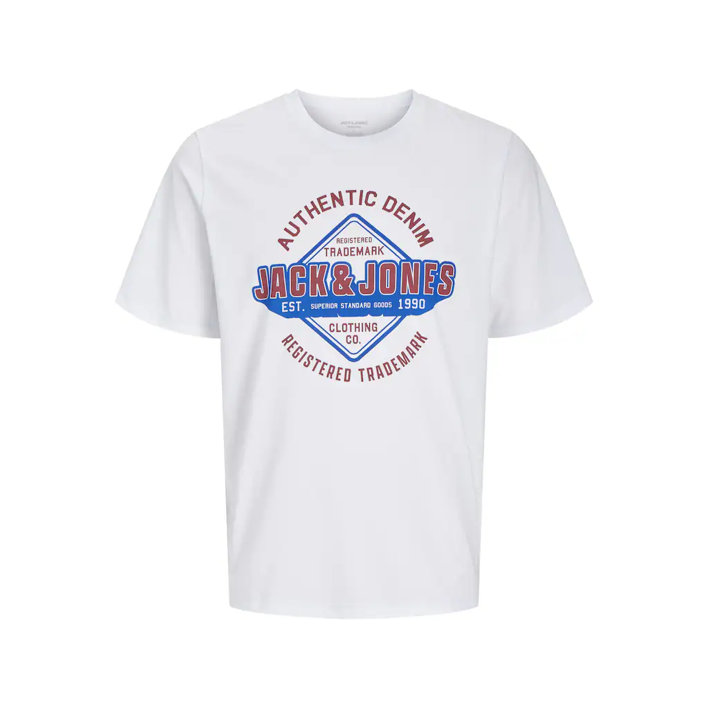 Jack & Jones Rundhalsshirt »JJELOGO TEE SS O-NECK 2 COL SS25 3PK MP« (Packung 3 Tlg.)