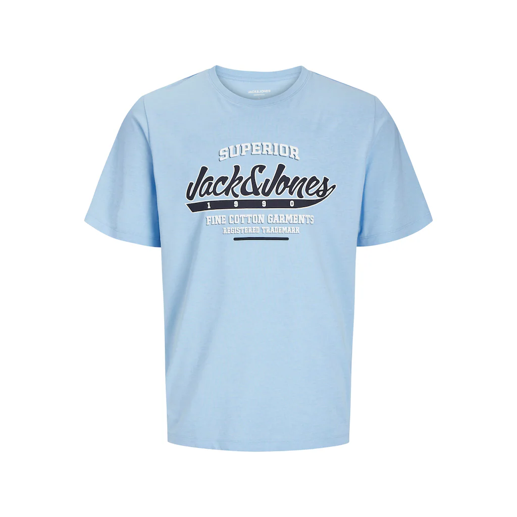 Jack & Jones Rundhalsshirt »JJELOGO TEE SS O-NECK 2 COL SS25 3PK MP« (Packung 3 Tlg.)